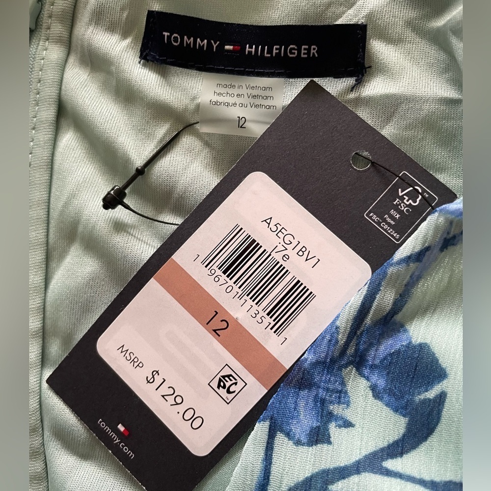 Tommy Hilfiger Ruffle Flutter Sleeve Dress sz 12 - Picture 3 of 7